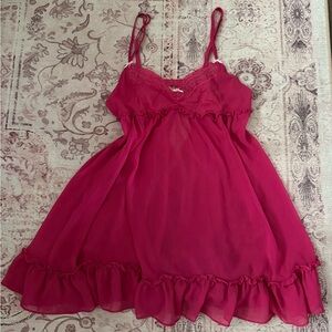 Betsey Johnson Fuchsia Lace Babydoll